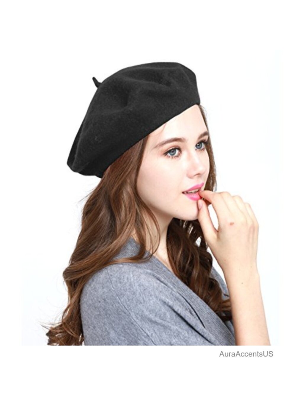 100% Wool French Basque Beret Tam Beanie Stretch One Size